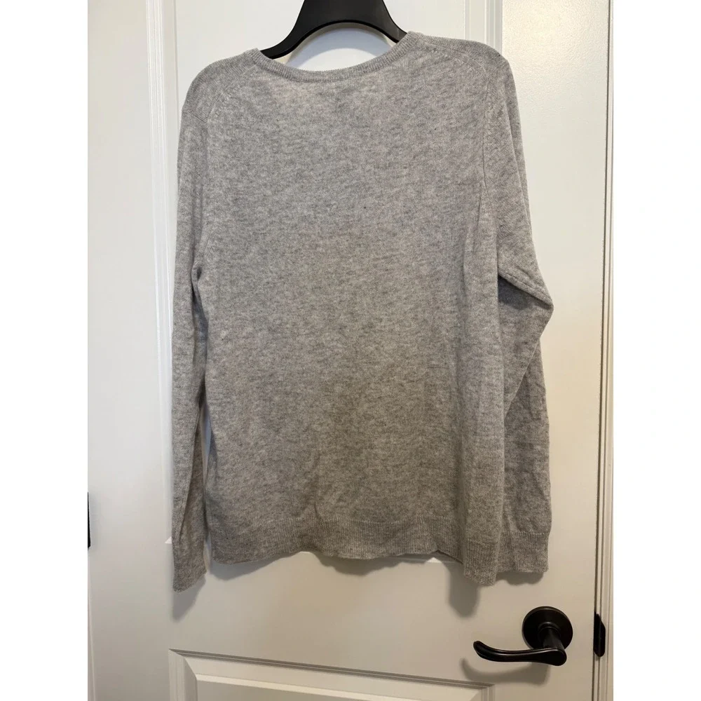 Charter Club Cashmere Sweater Womens Large Grey NWT Crewneck‎ Soft Quiet Luxury